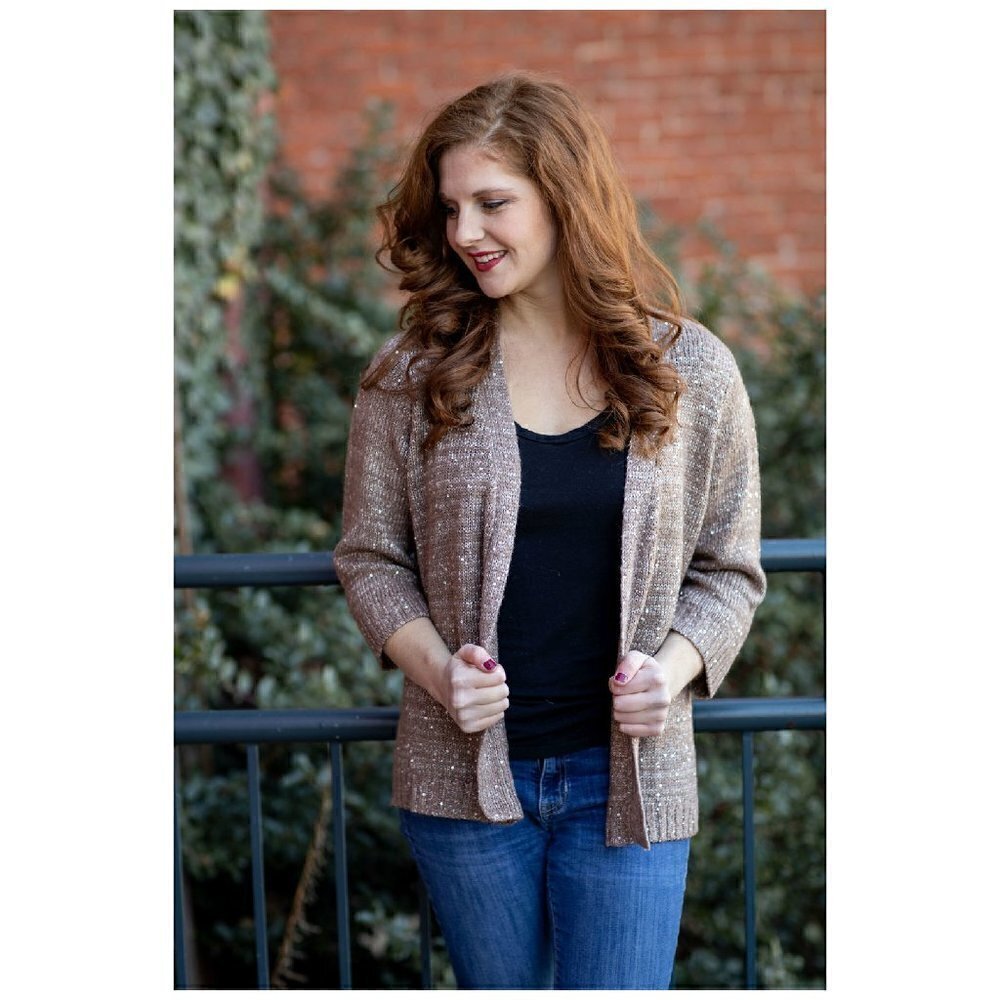 NY Collection Woman Cardigan Sweater Sequi…